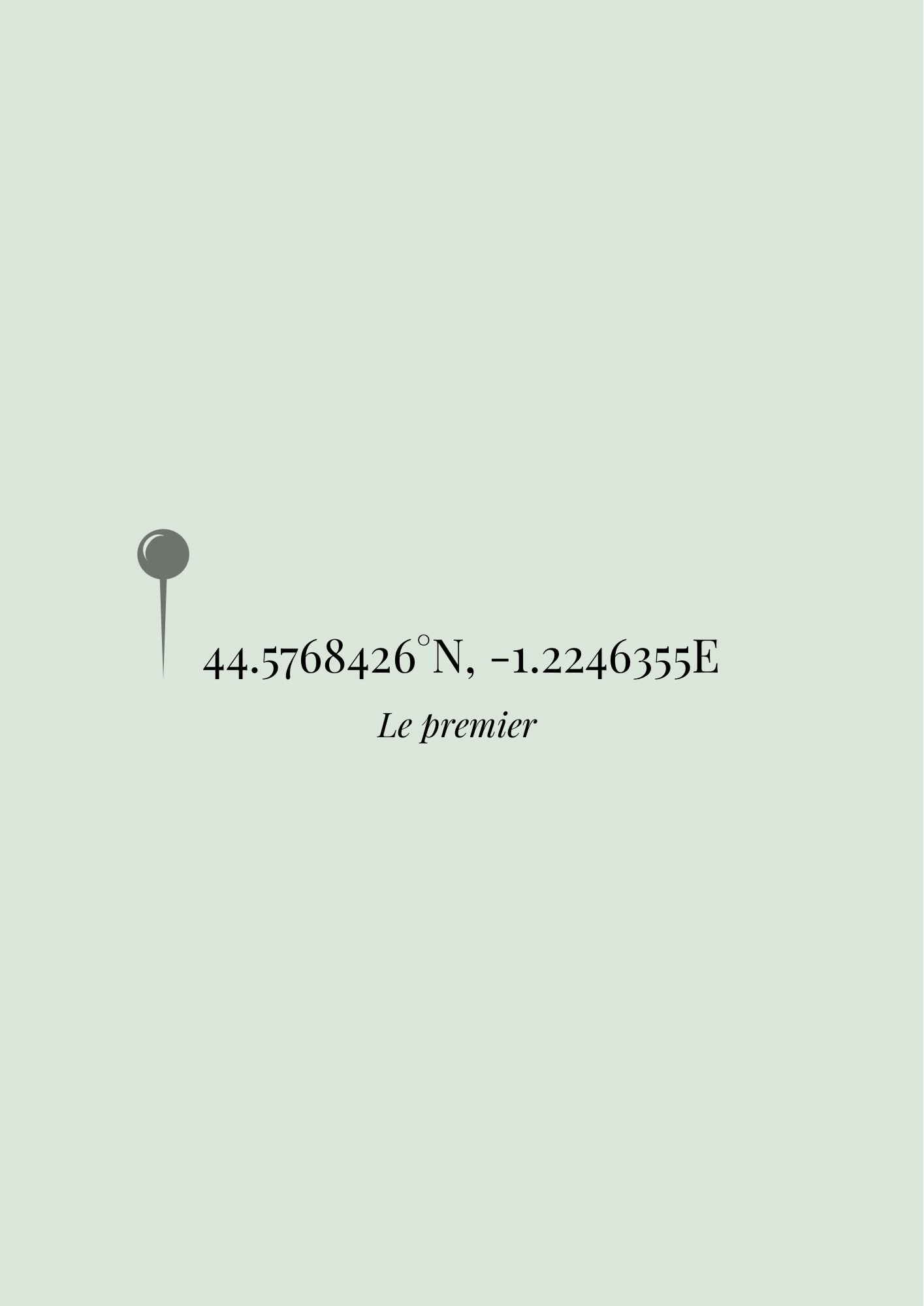 Affiche de décoration personnalisable point GPS